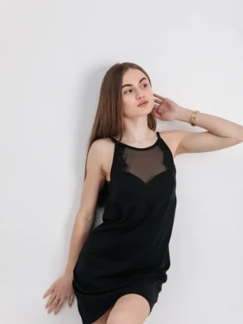 Нічна сорочка VIKTORIA чорний